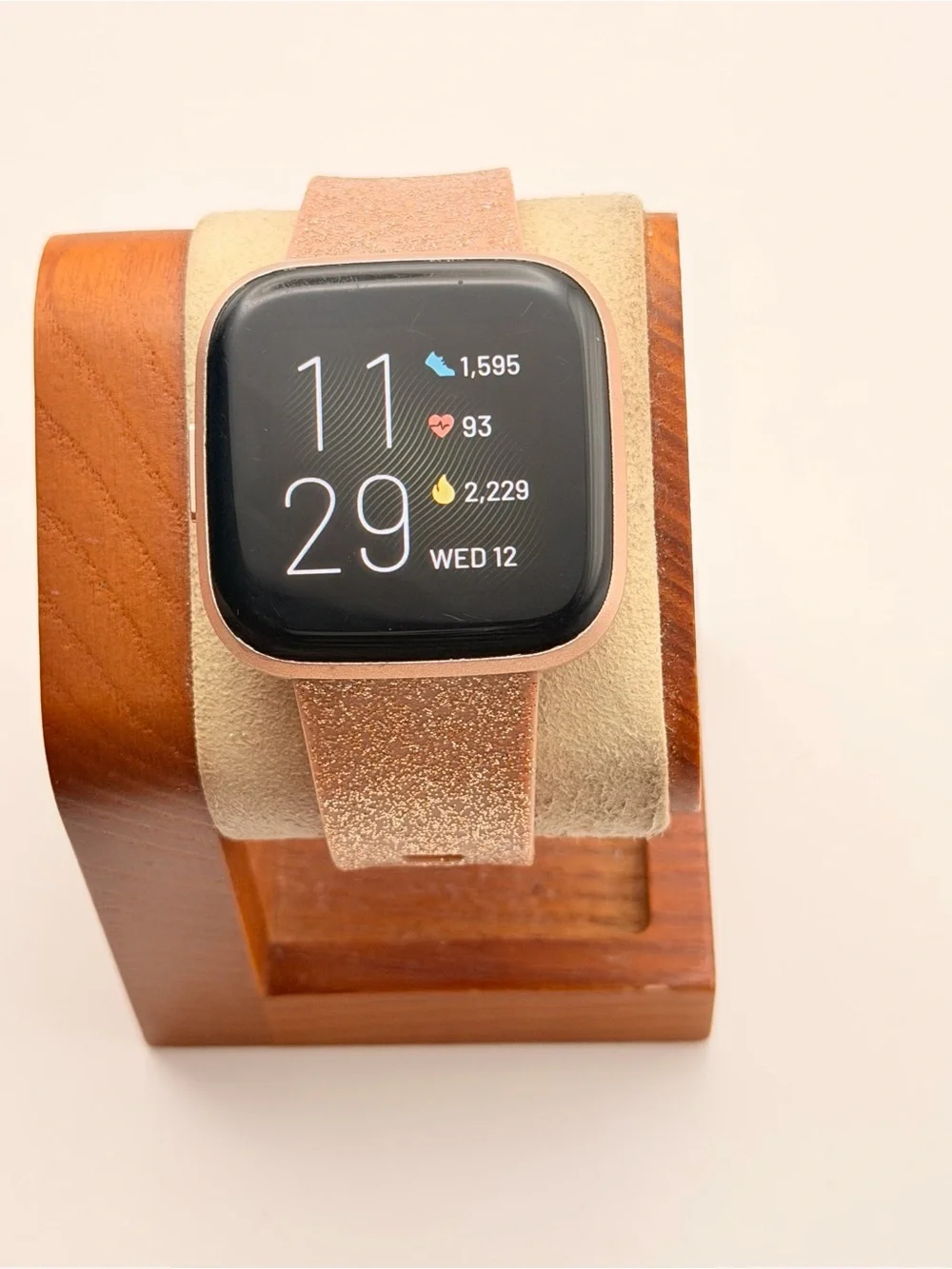 Fitbit Versa 2, Tested, Rose Gold/ Glitter, Charger Included, Good, Smartwatch